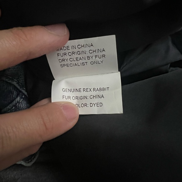 Linda Richards Luxury - Denim Jack with Removable Genuine Fur - Size S - No Flaw - Picture 10 of 10